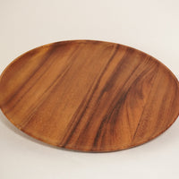 Assiette ronde en bois d'acacia