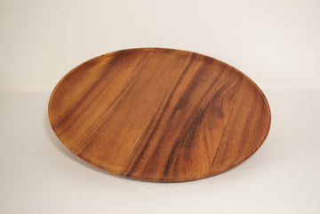 Assiette ronde en bois d'acacia