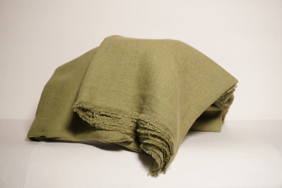 Nappe lin vert bois