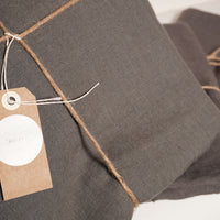 Nappe en lin gris anthracite