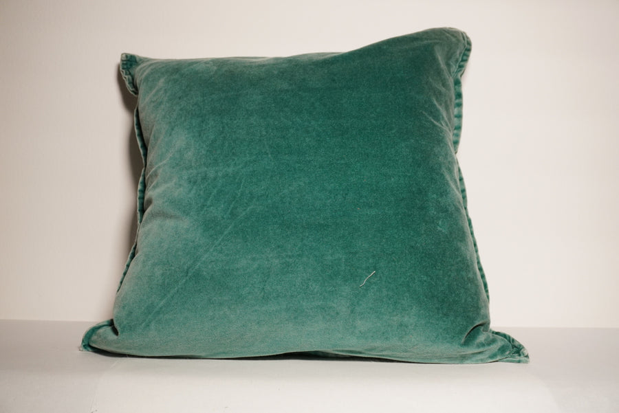 Coussin carré en velour vintage