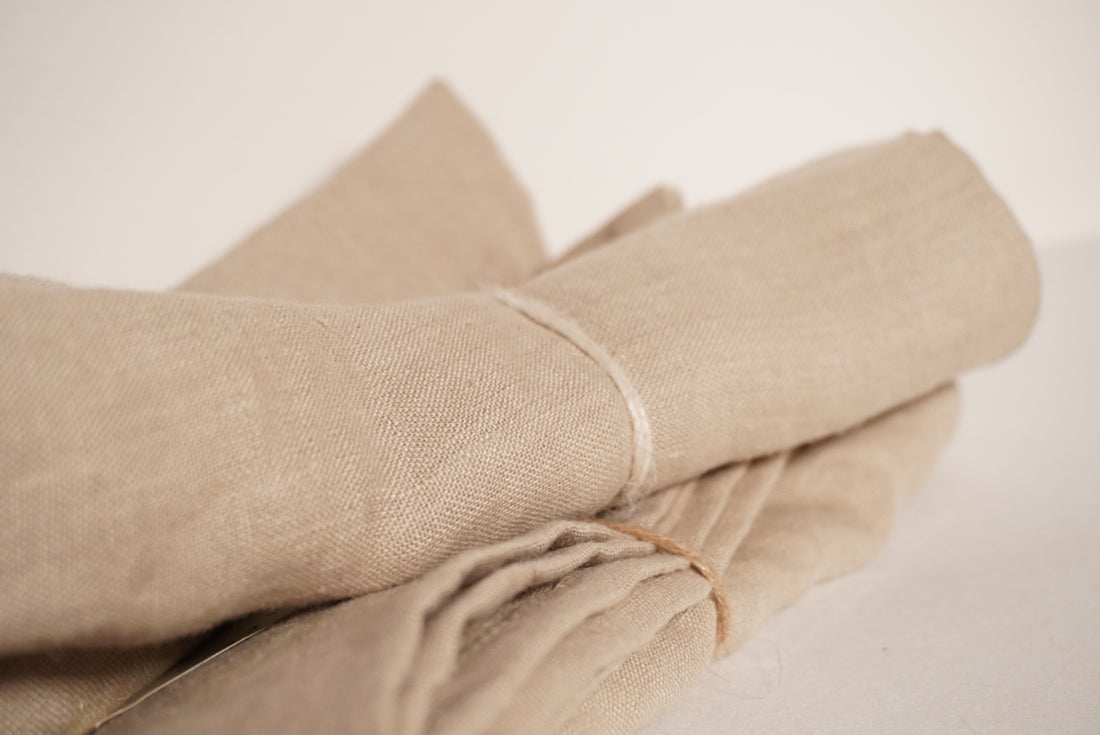 Serviette en lin naturel