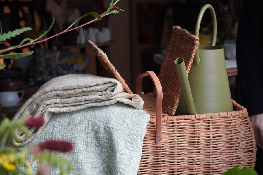 Panier avec couvercle Nature