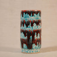 Vase bleu orange chocolat - collection "Céramique de l'Est de L'UE"