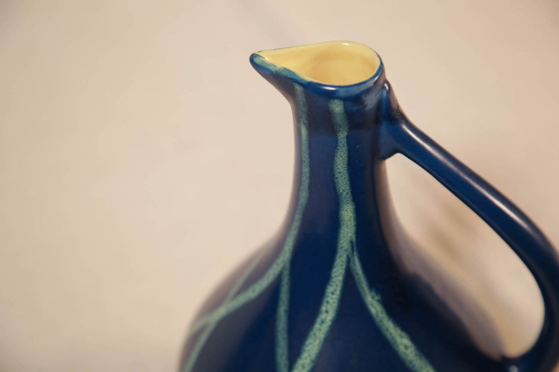 Vase carafe bleu jaune - collection "Céramique de l'Est de L'UE"