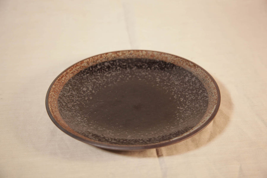 Assiette noir moucheté Japonaise